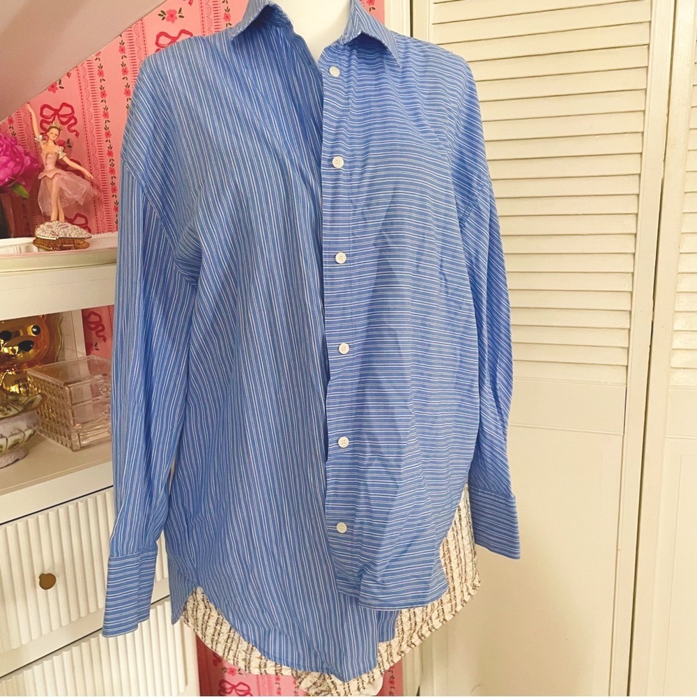 Zara Blue Striped Shirt